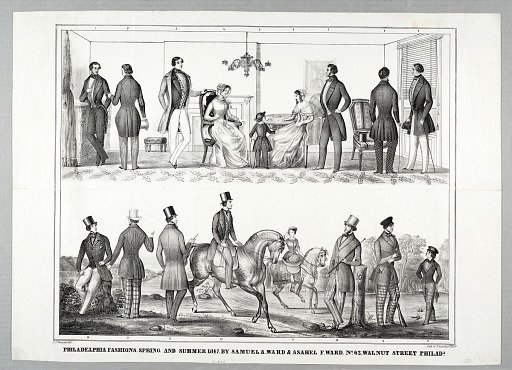 Philadelphia Fashions Spring and Summer 1847, by Samuel A. Ward and Asahel F. Ward No. 62 Walnut Street Philadelphia