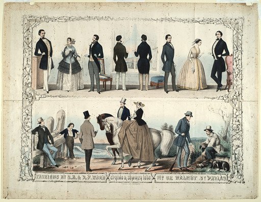 Fashions by S.A. & A.F. Ward Spring & Summer 1850 ...Philadelphia