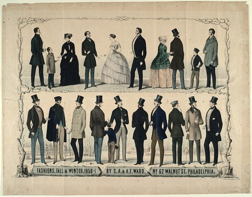 Fashions, Fall & Winter, 1850-1 by S.A. & A.F. Ward...Philadelphia