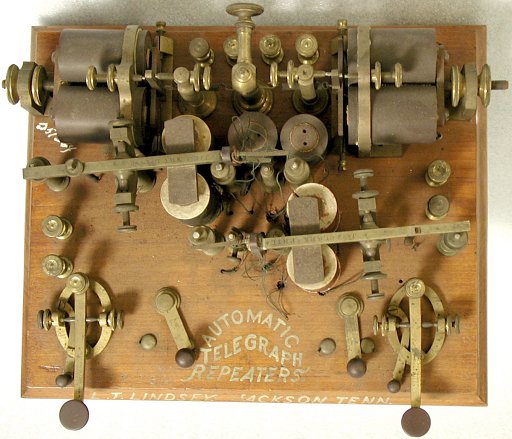 Lindsey telegraph repeater patent model
