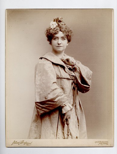 photograph Minnie Fiske wearing dress from" Becky Sharp"