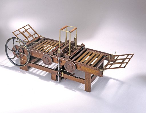 Patent Model for Bed-and-Platen Printing Press