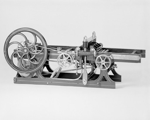 Patent Model for Bed-and-Platen Printing Press