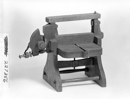 Patent model for a Paper-Cutting Machine