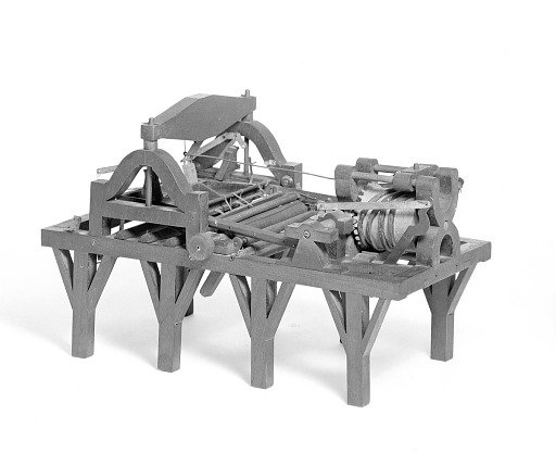 Patent Model of a Bed-and-Platen Press