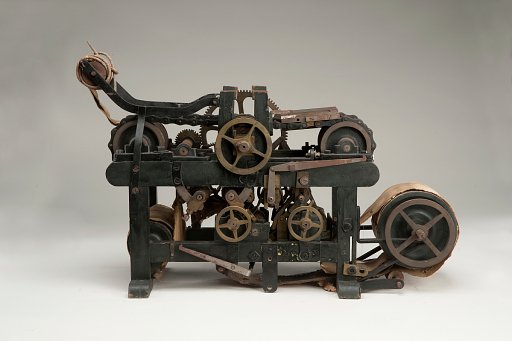 Patent model for copper plate press