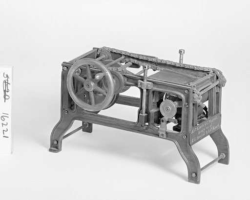 Patent Model for a Bed-and-Platen Press