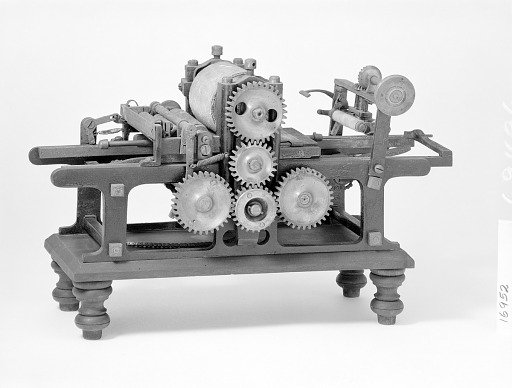 Patent Model of a Plate Printing Press