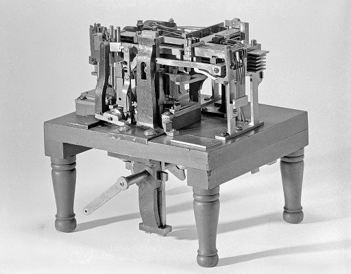Patent Model of a Typesetting and Distributing Machine