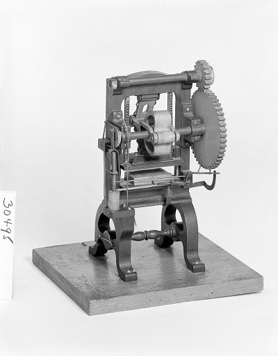 Patent Model of a Plate Printing Press