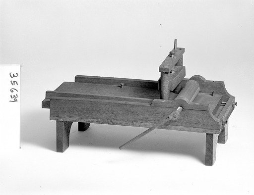 Patent Model of a Machine for Cutting Books in the Round