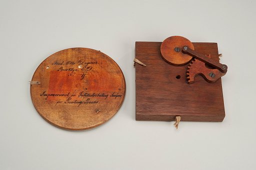Patent model for inking apparatus for platen presses