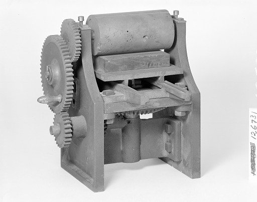 Patent Model of a Flatbed Cylinder Printing Press