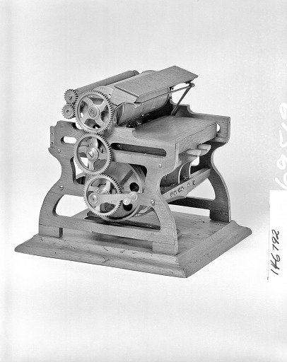 Patent Model of a Flatbed Cylinder Printing Press for Cards and Tickets