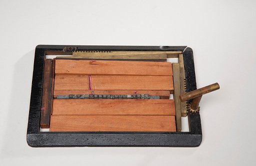 Patent model for printers' quoins and chases