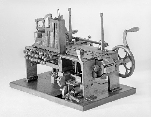 Patent Model of a Type-setting and Type-distributing Machine