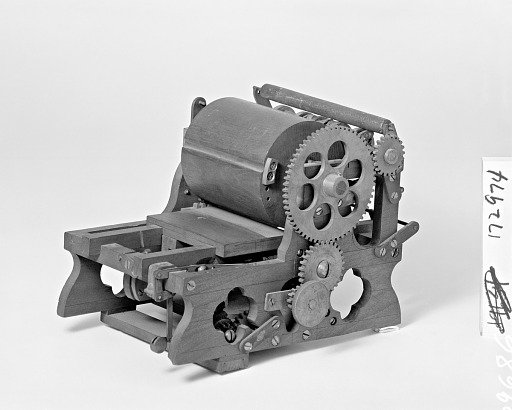 Patent Model of a Flatbed Cylinder Printing Press: Brakes