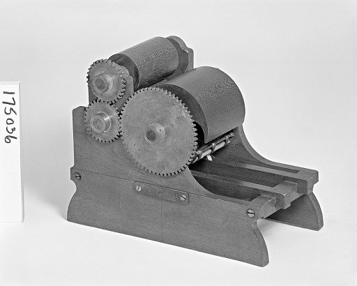 Patent Model of a Flatbed Cylinder Perfecting Press: Set-off Web