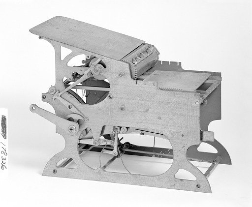Patent Model of a Flatbed Cylinder Printing Press