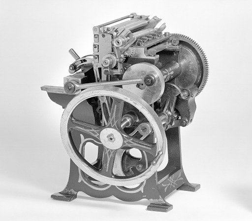 Patent Model of a Platen Printing Press