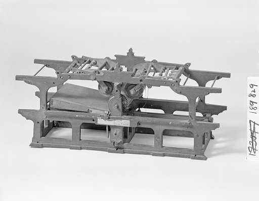 Patent Model of a Flatbed Cylinder Printing Press: Double Feeder