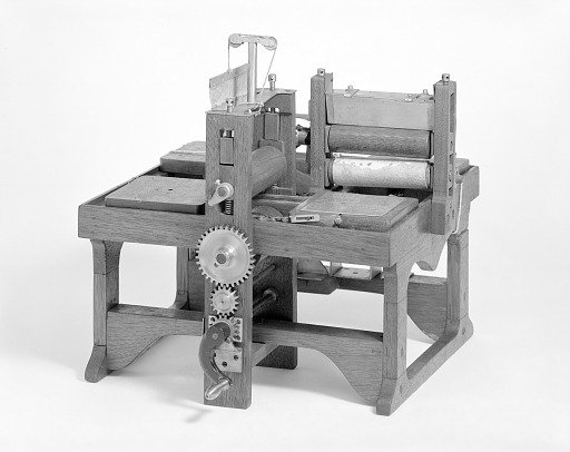 Patent Model of a Plate Printing Press