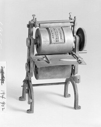 Patent Model of a Rotary Printing Press for Printing or Branding Wooden Box Covers
