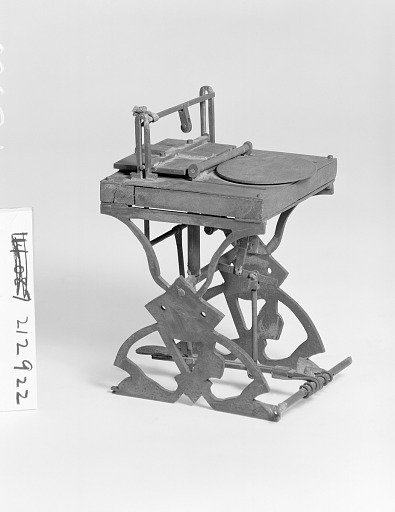 Patent Model of a Platen Printing Press