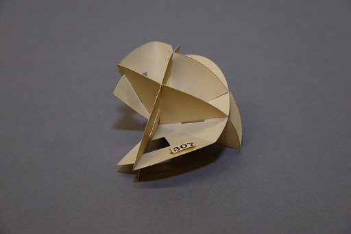 Geometric Model by A. Harry Wheeler, Two Collapsible Intersecting Spherical Polar Triangles