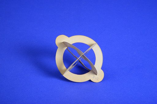 Geometric Model by A. Harry Wheeler, Three Great Circles on the Surface of a Sphere