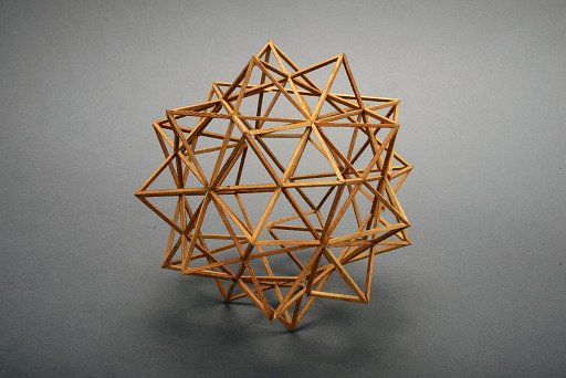 Geometric Model by A. Harry Wheeler, Five Intersecting Regular Octahedra Inscriptible in a Regular Dodecahedron