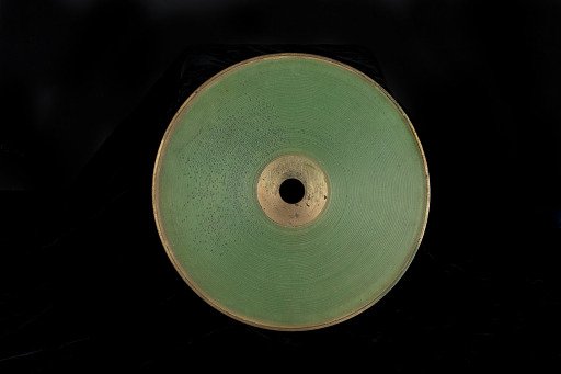 Volta Laboratory Experimental Sound Recording, Green Wax on Brass Disc