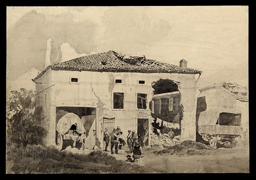 Barber Shop and First Aid Station of the Red Cross at Essey
