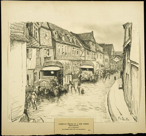 American Trucks in a Side Street Montabaur