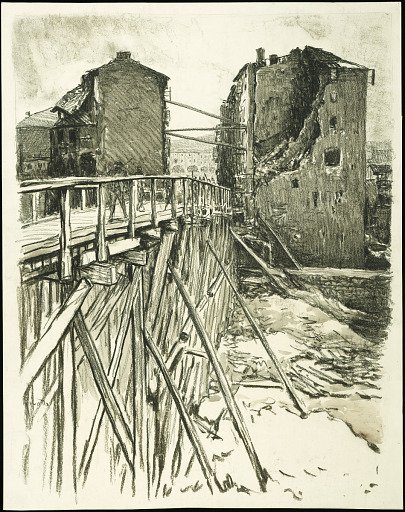 Temporary Bridge Over the Moselle