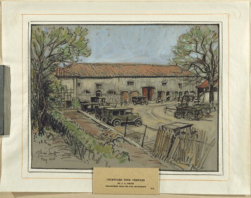 Courtyard with Vehicles