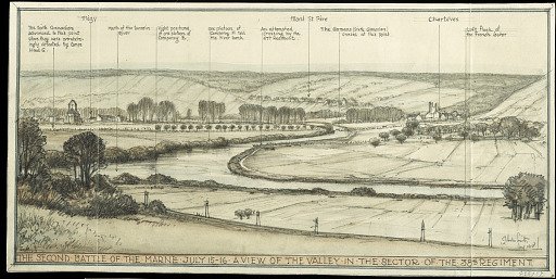 The Second Battle of the Marne, July 15-16, A View in the Valley in the Sector of the 38th Regiment