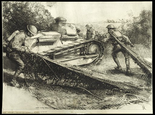 Camouflaging a Light Tank Under Observation in the Field