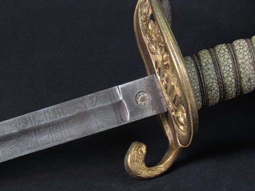 Model 1852 Navy Officer's Sword, Fob Inscribed, "Theodorius Bailey Myers Mason"