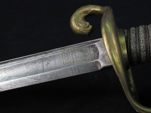 Model 1852 Navy Officer's Sword with Fob inscribed "Theodorious Bailey Meyers Mason, Lieutenant Commander US Navy Born May 8 1848 Died October 15 1899"