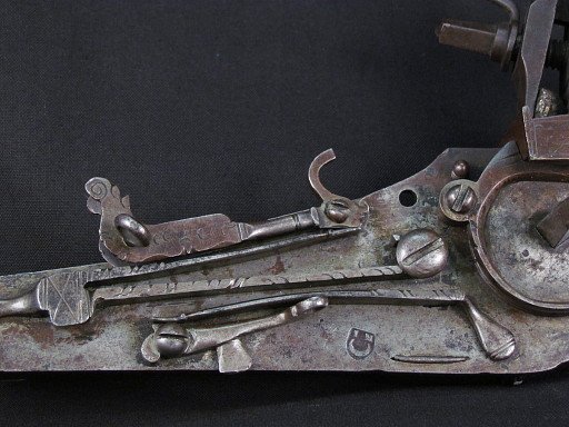 Combination German Wheellock Flintlock Mechanism