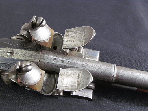 Griffen Double Barrel Flintlock Pistol