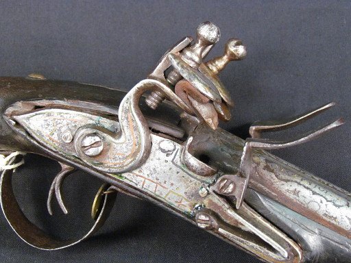 Double Barrel Flintlock Pistol