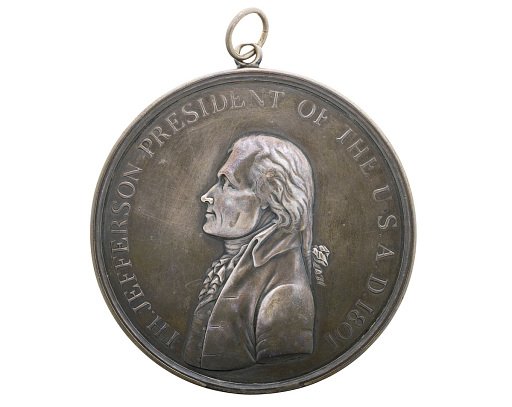 Indian Peace Medal, Thomas Jefferson, United States, 1801