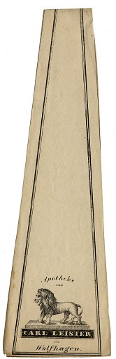 Prescription Label, Apotheke zu Wolfhagen von Carl Leister
