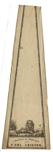 Prescription Label, Apotheke zu Wolfhagen von Carl Leister