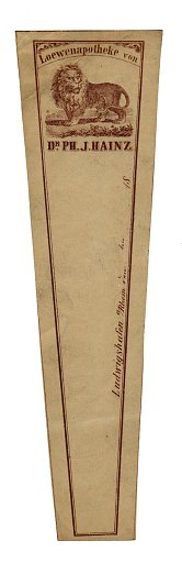 Prescription Label, Lowenapotheke von Dr. Ph.J. Hainz