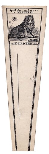 Prescription Label, apotheke zum Lowen in Mannnheim von Dr. Hirschbrunn