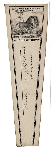 Prescription Label, apotheke zum Lowen in Mannnheim von Dr. Hirschbrunn