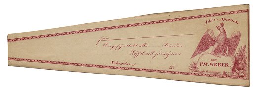 Prescription Label, Adler Apotheke von F. W. Weber